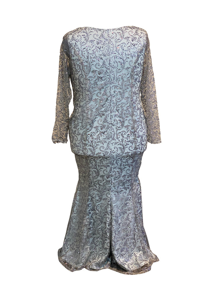 Artic - Elegant Long Sleeve Glitter Mermaid Gown
