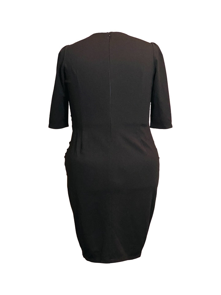 Tailored Midi Dress in Black - Ebony