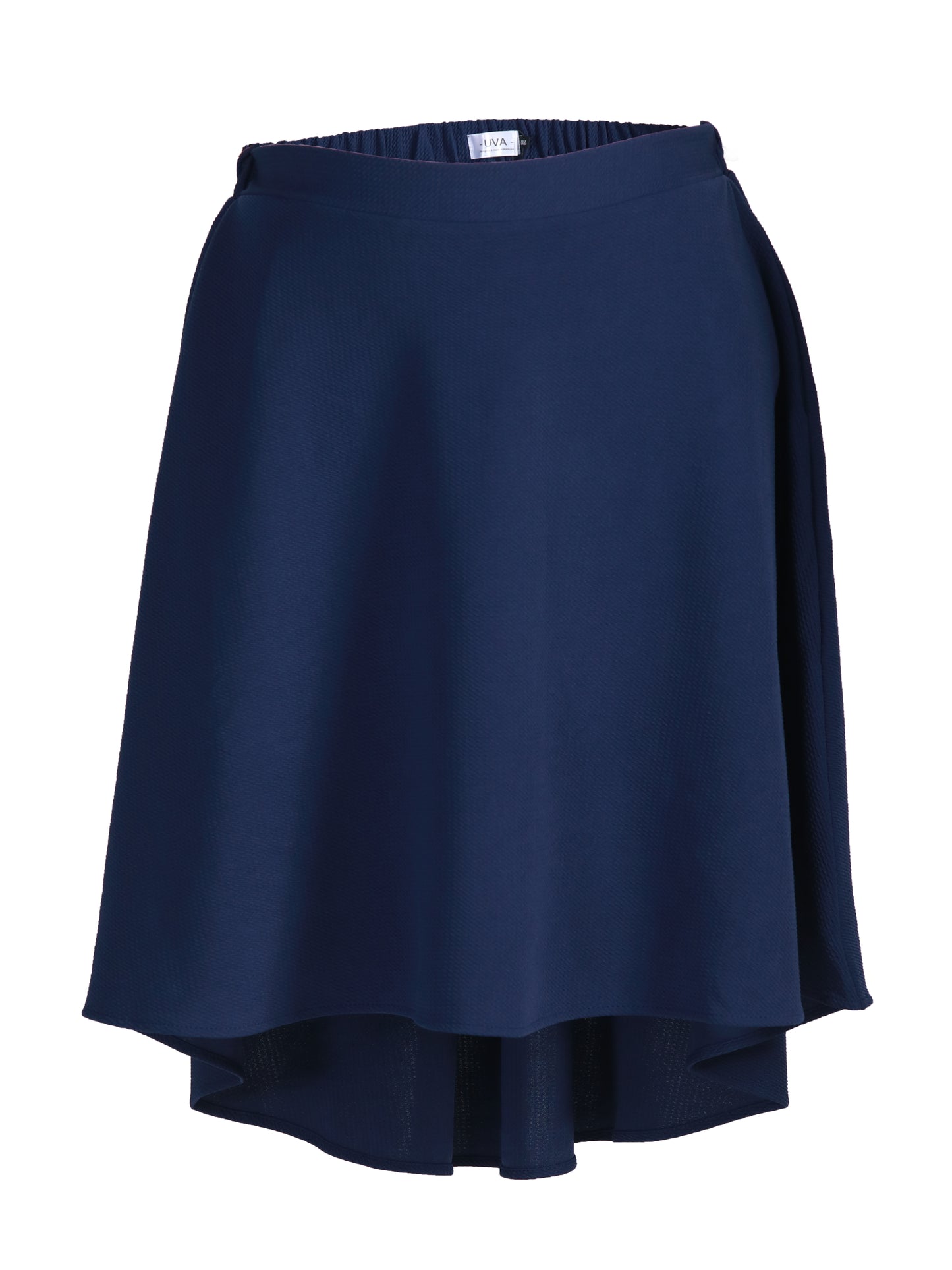 Plus Size High-Low Flare Skirt in Navy