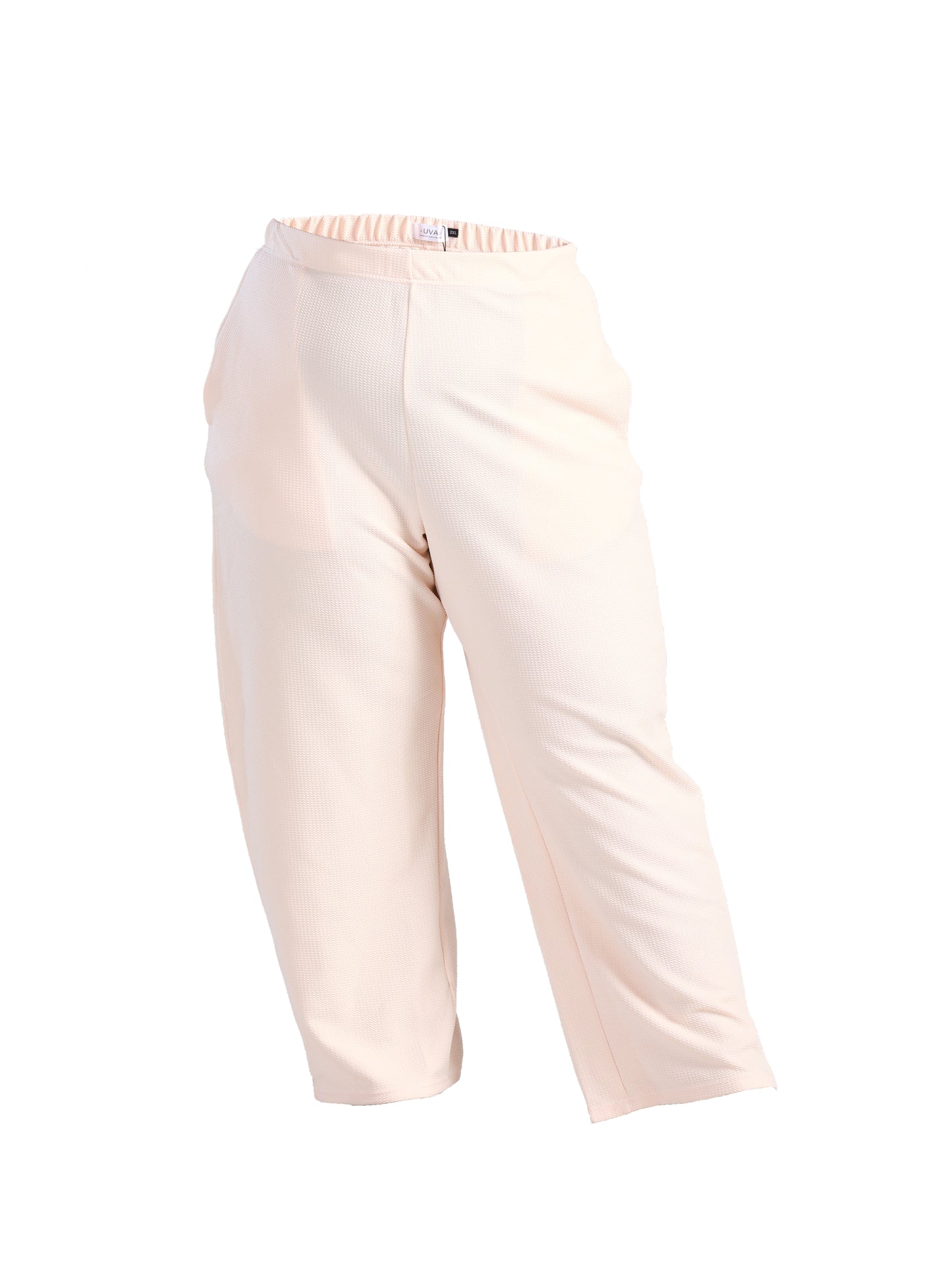 Plus Size High-Waist Pants in Beige