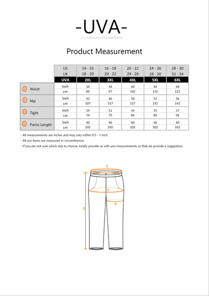 Plus Size High-Waist Pants in Beige